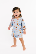 Little One Shop - Blue Baseball Slouchy Set