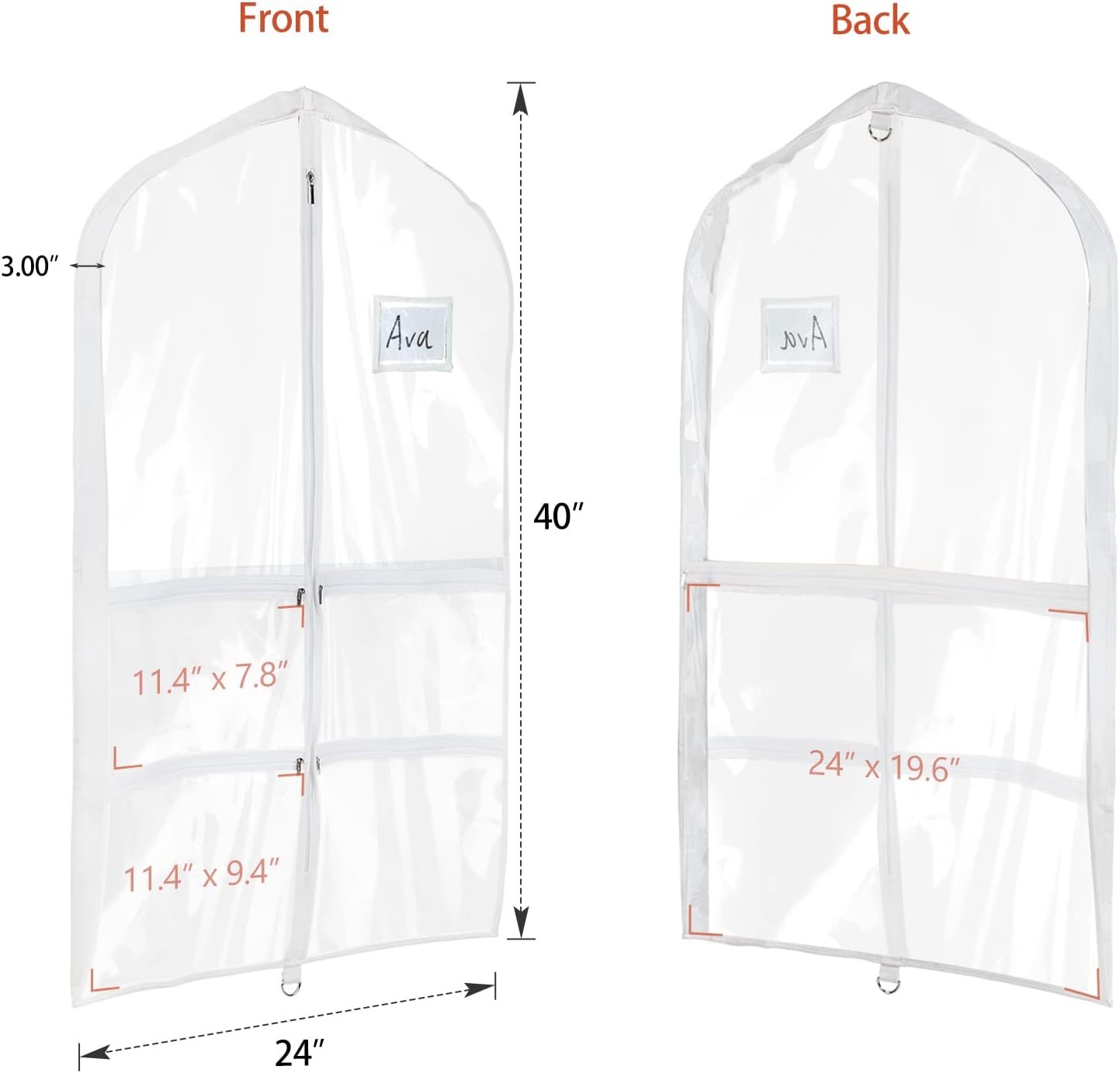 Dance Costume Garment Bag – Multi-Pocket Competition Organizer (40”)