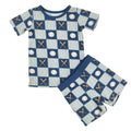 Little One Shop - Baseball Patchwork Bamboo Shorts Set