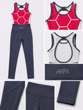 Tiger Friday-Dark Grey, Red and White jumpsuit