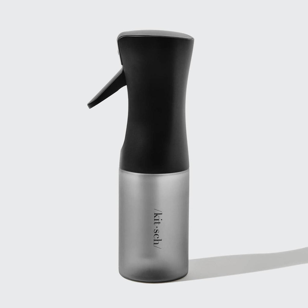 KITSCH Continuous Fine Mist Spray Bottle (Black) Reusable Multi-Purpose Styling Sprayer