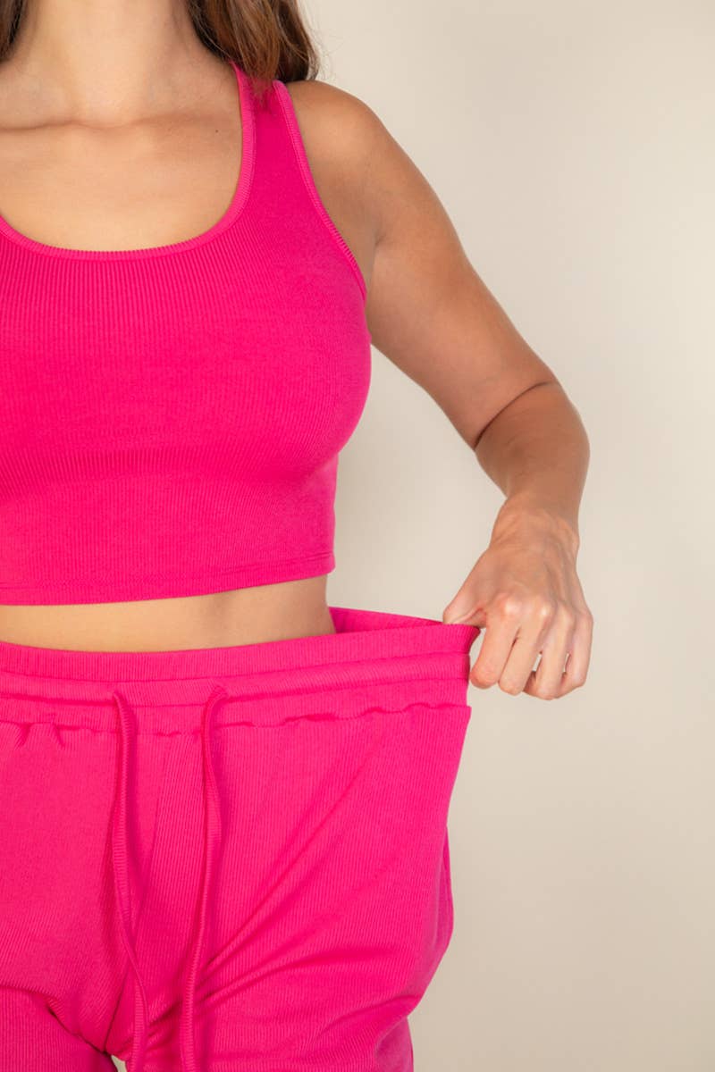 Ribbed Crop Tank & Shorts Set – Everyday Lounge Set