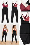 Tiger Friday Jumpsuit White, Maroon, Black