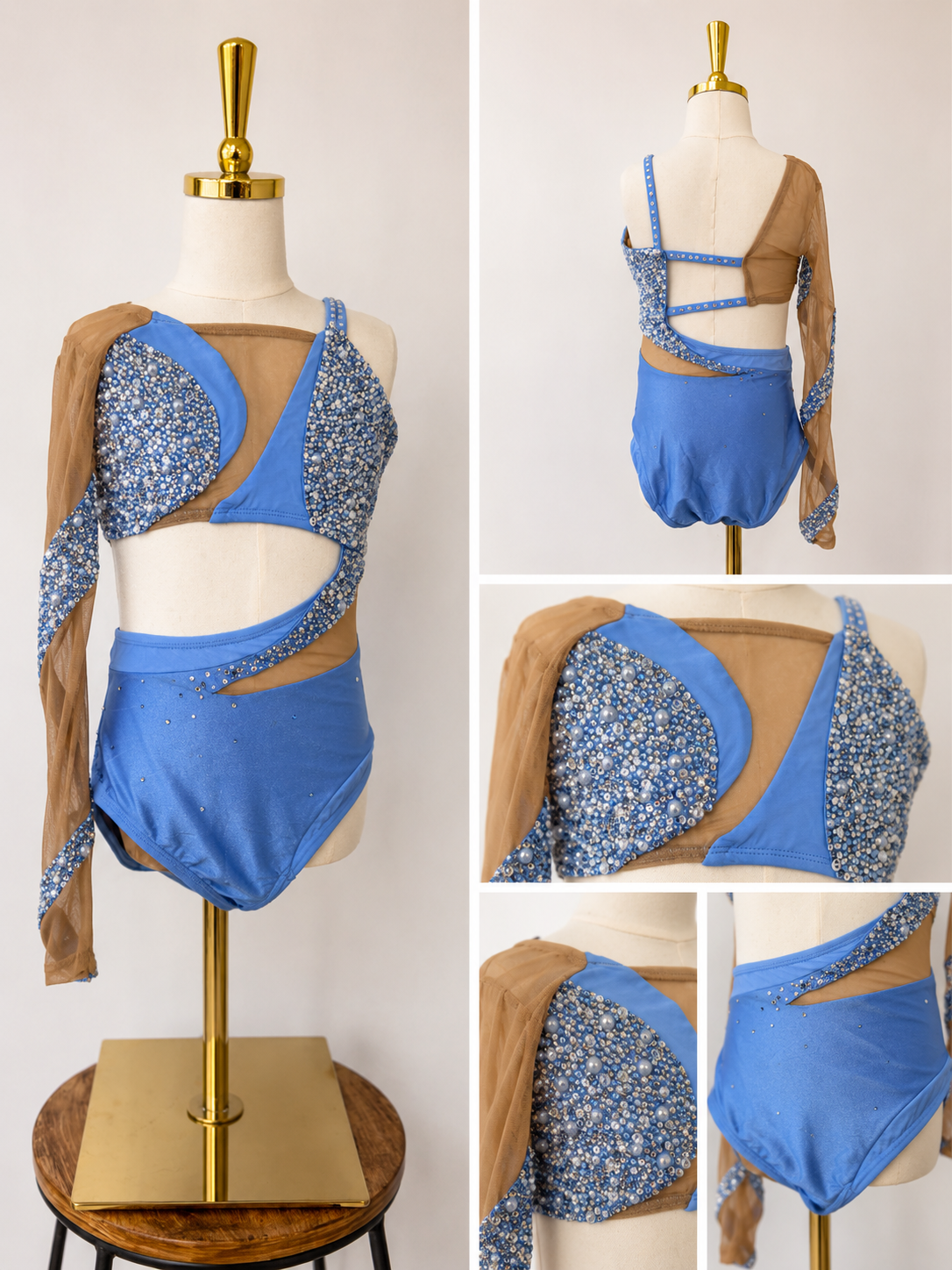 BP Designs Lt. Blue Rhinestone and Pearls Lyrical