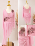 Pink, silver and mauve floral Lyrical