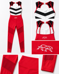 Tiger Friday Jumpsuit-Red/Black Stripes