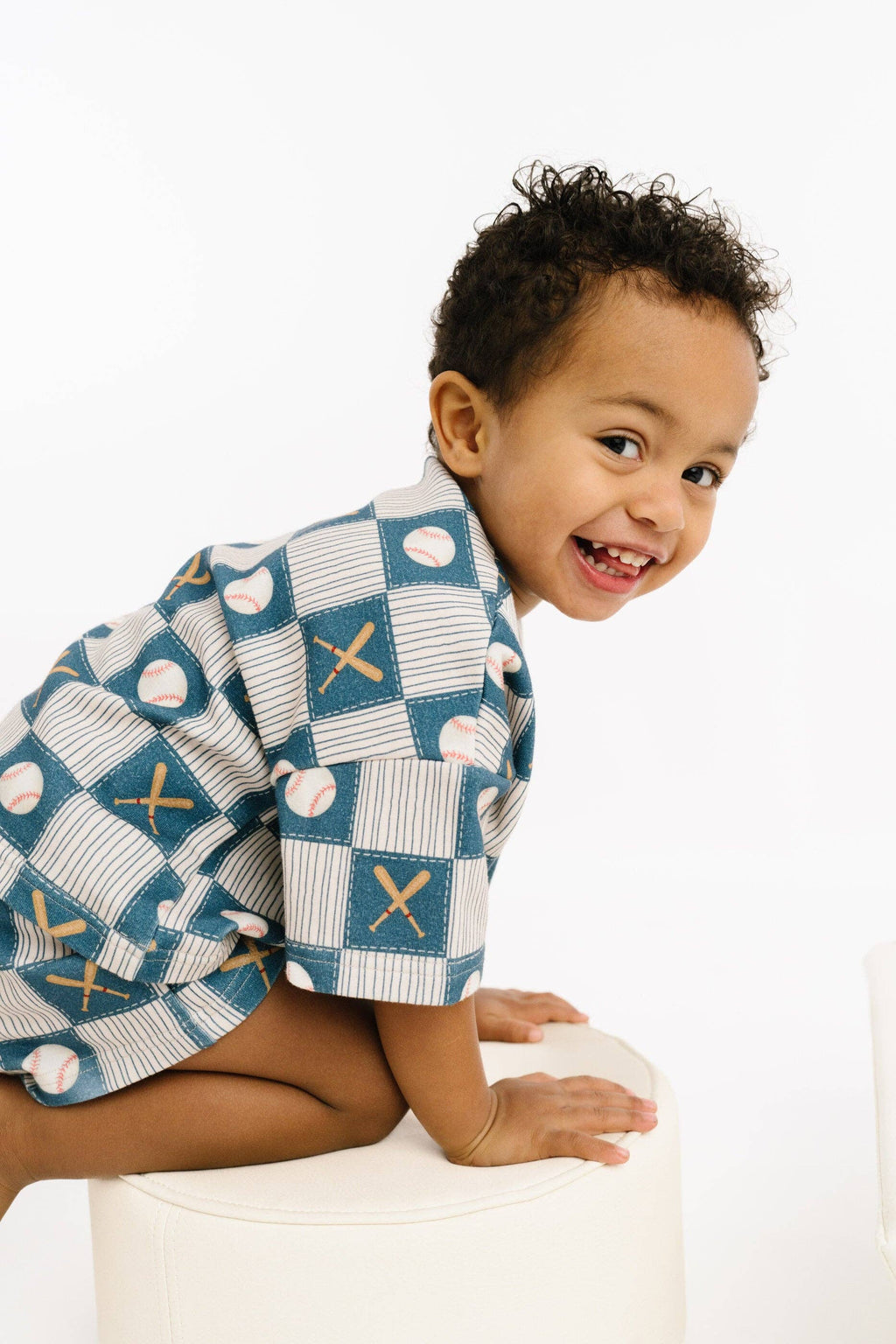 Little One Shop - Baseball Patchwork Slouchy Set