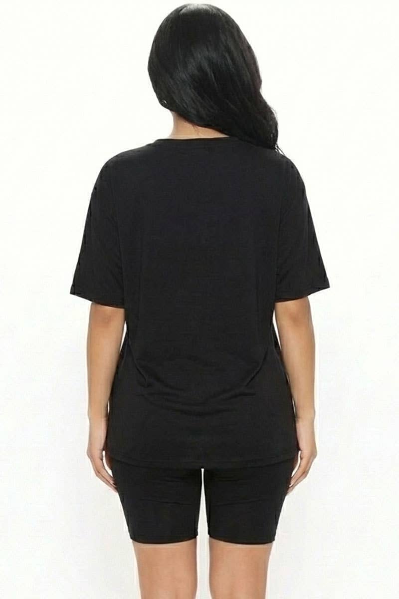 Everyday Lounge Set – Oversized Tee & Biker Shorts