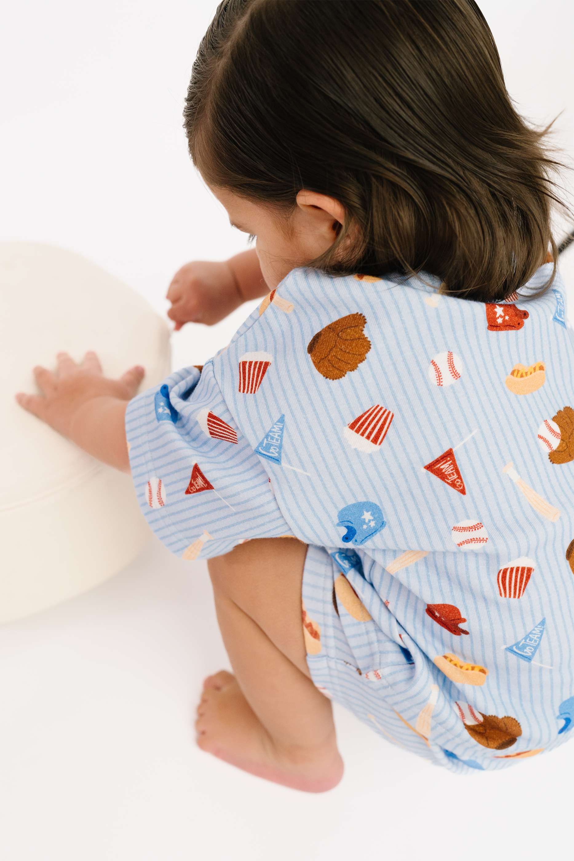 Little One Shop - Blue Baseball Slouchy Set