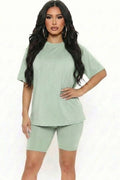 Everyday Lounge Set – Oversized Tee & Biker Shorts